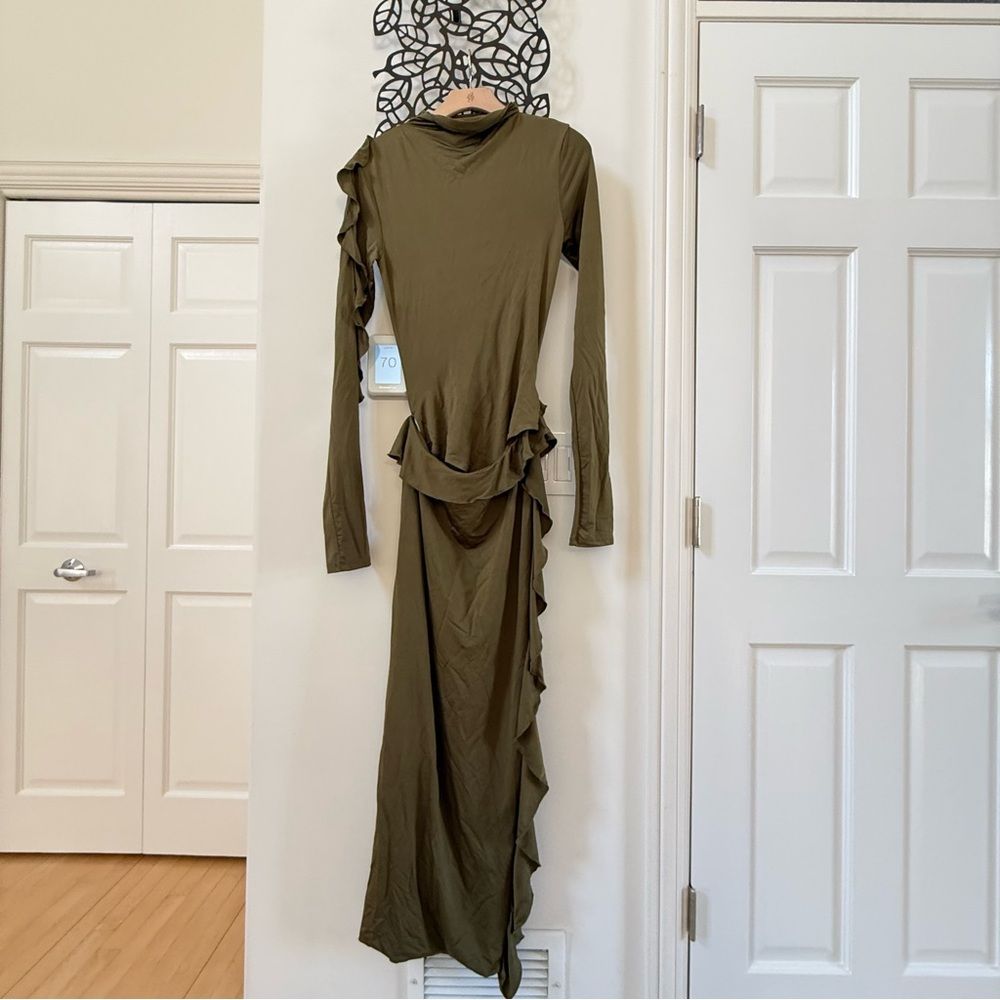 Paris Georgia Mira Dress In Olive Green S Nwt — image 3 of 8